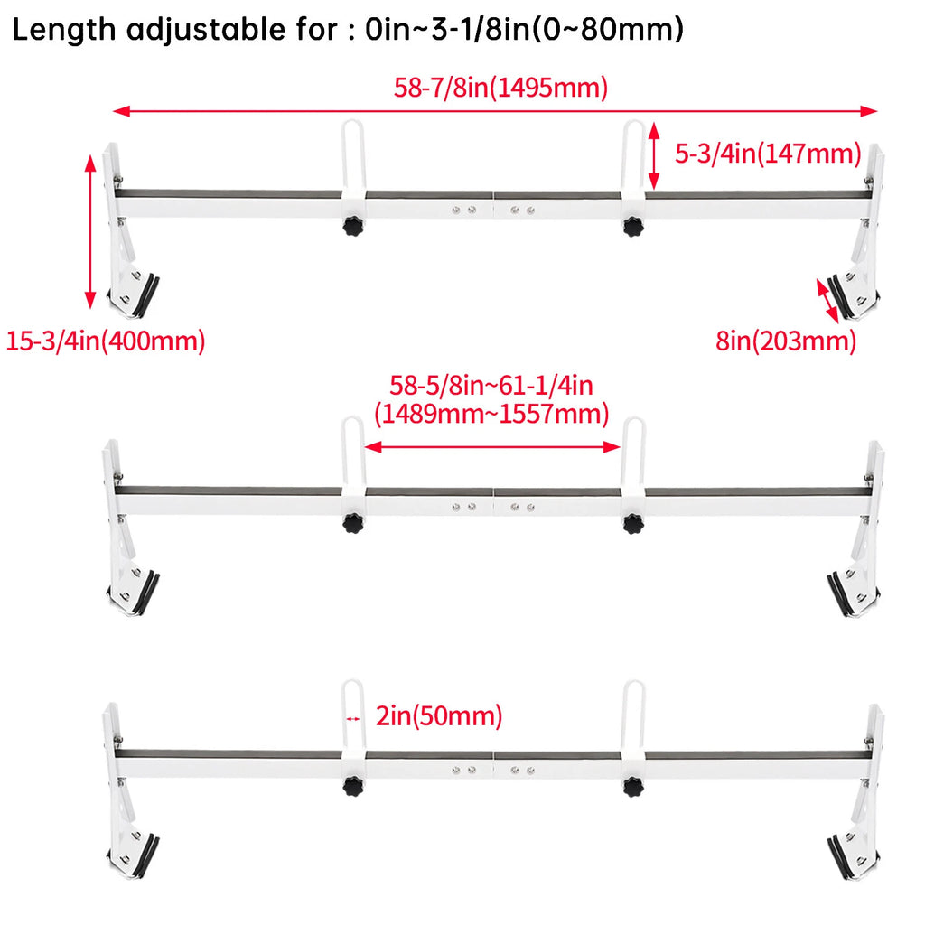 3 Bar Roof Ladder Rack for Chevy Express 2500/3500 (1996–Present)