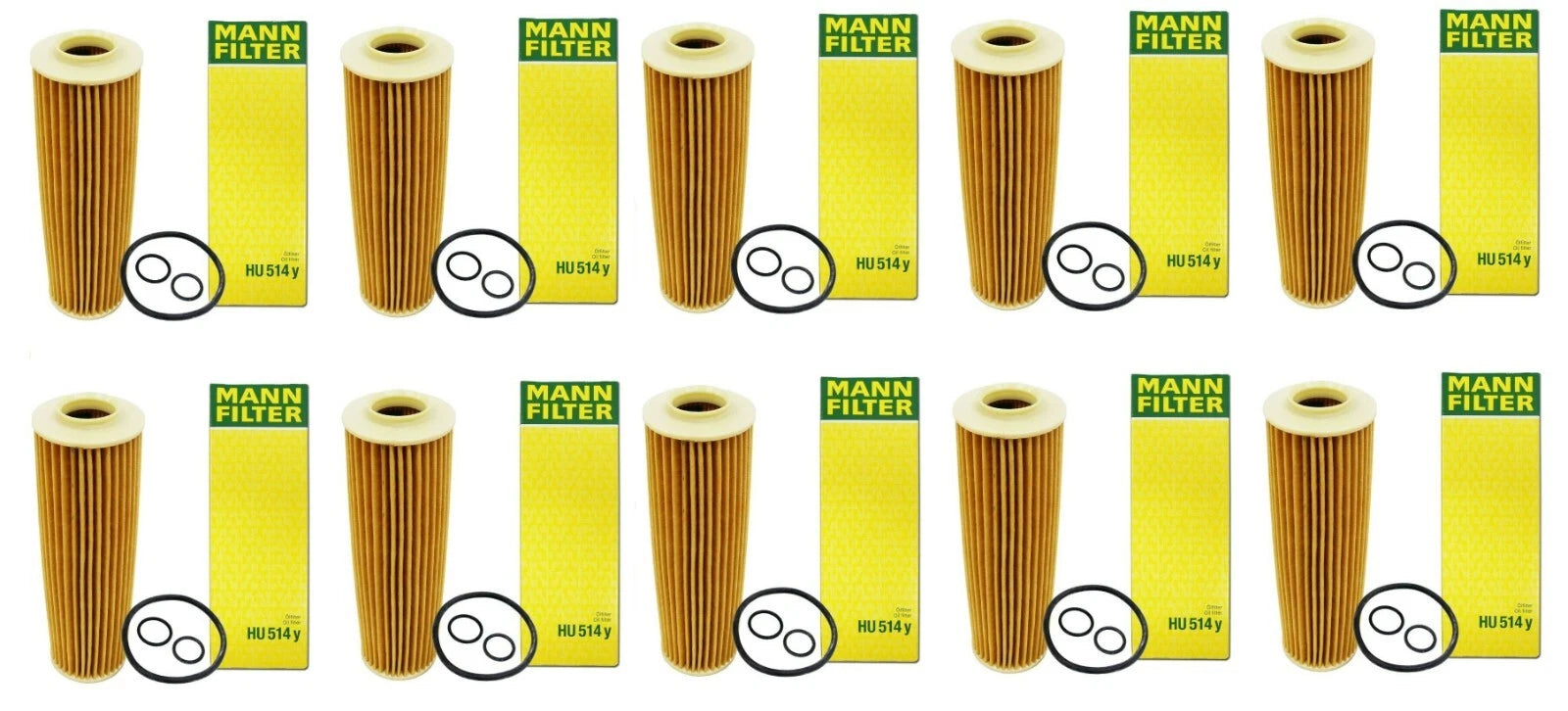 Set of 10 Engine Oil Filters for Mercedes W204 R172 C250 SLK250 (2012–2015) Turbo