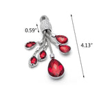 Rhinestone Water-Drop Crystal Jewelry Diamond Keychain Ring Universal (All Years)