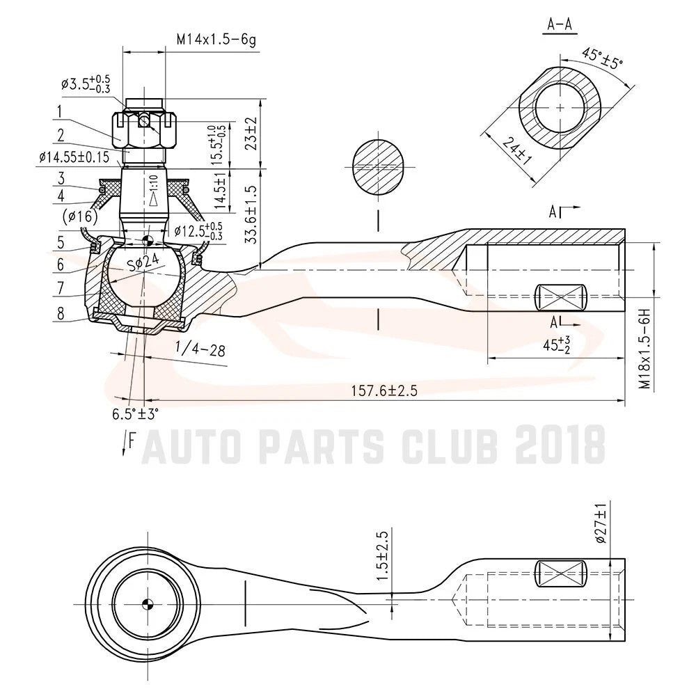 Set of 4 Tie Rods for Toyota Sequoia Tundra 2WD & 4x4 (2001–2002)