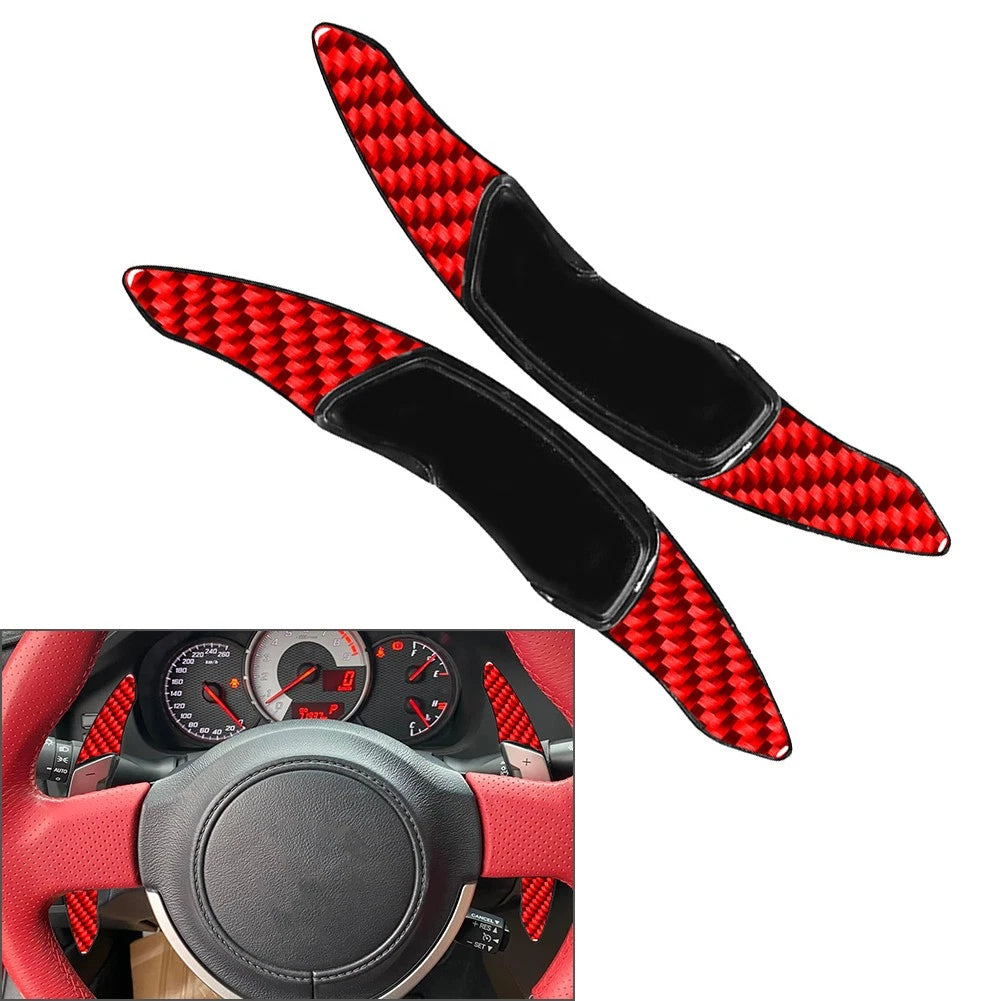 Steering Wheel Shift Paddle Extension Carbon Red for Subaru Scion FR-S (2013–2016)