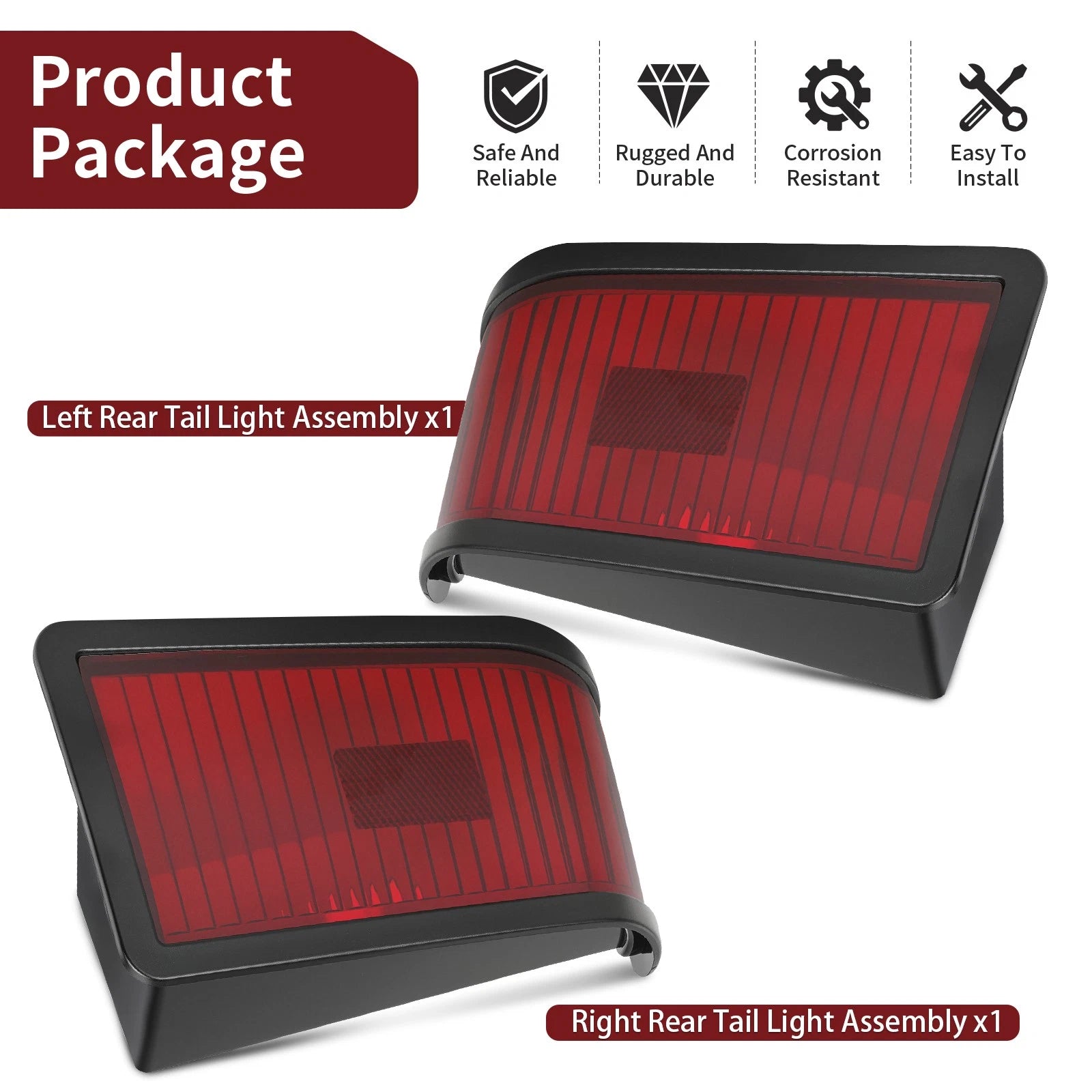 Pair Rear Tail Light Kit for John Deere 415 425 (M116504 M116505 M116132 M116133)