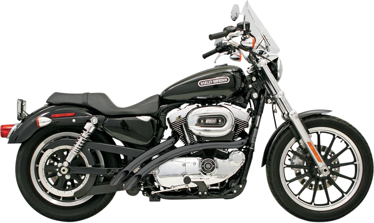 Bassani Exhaust System for Harley Davidson XL ('86–'03) - Black - XL-FF12B