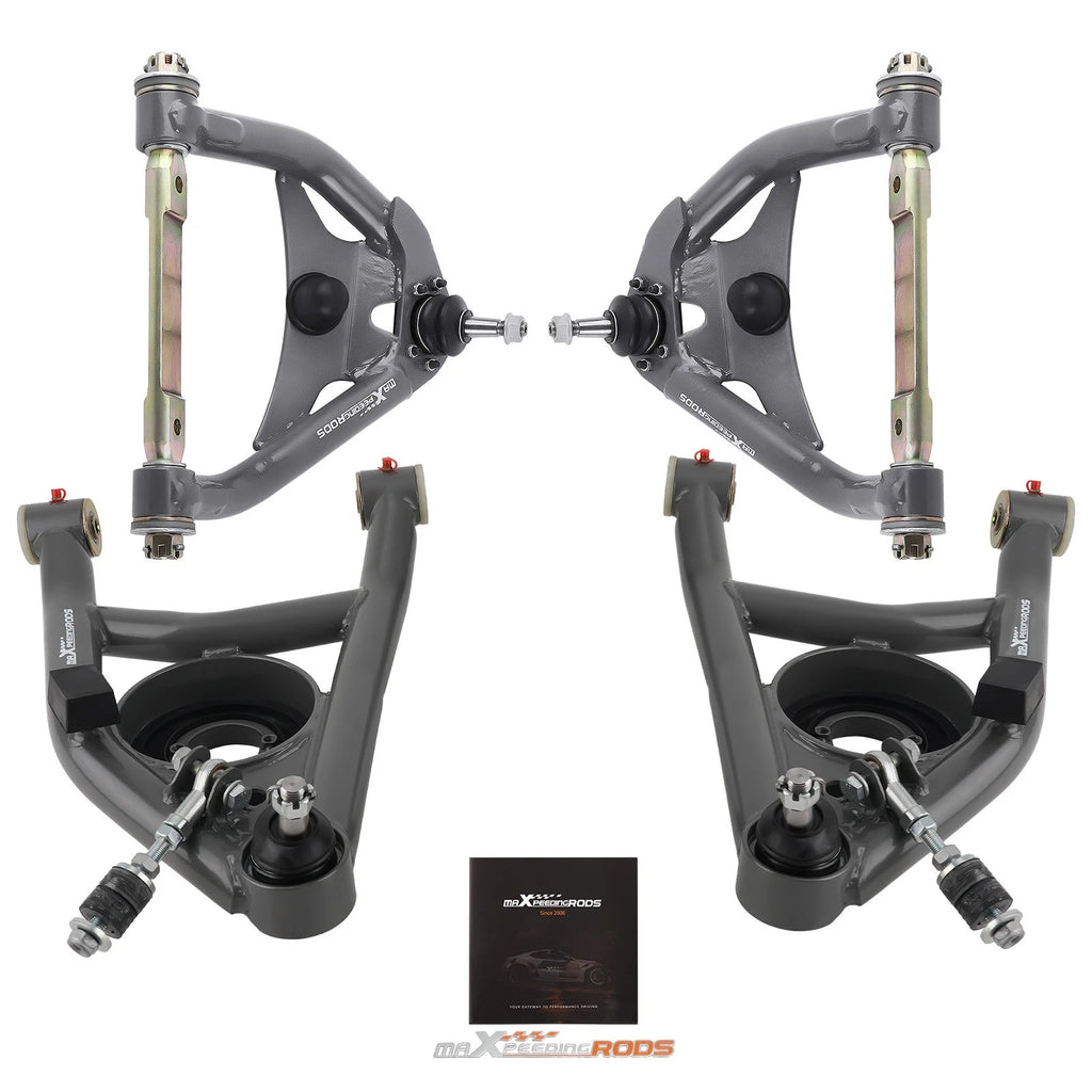 Set of 2 Front Tubular Upper Lower A-Arms for Pontiac LeMans/GTO/Tempest (1964–1972)