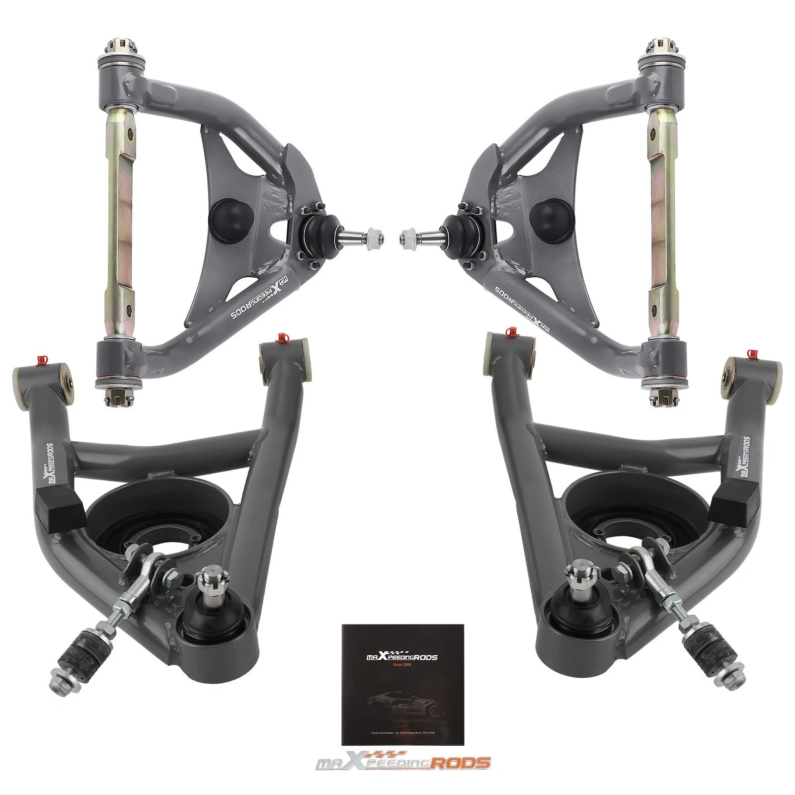 Set of 2 Front Tubular Upper Lower A-Arms for Pontiac LeMans/GTO/Tempest (1964–1972)