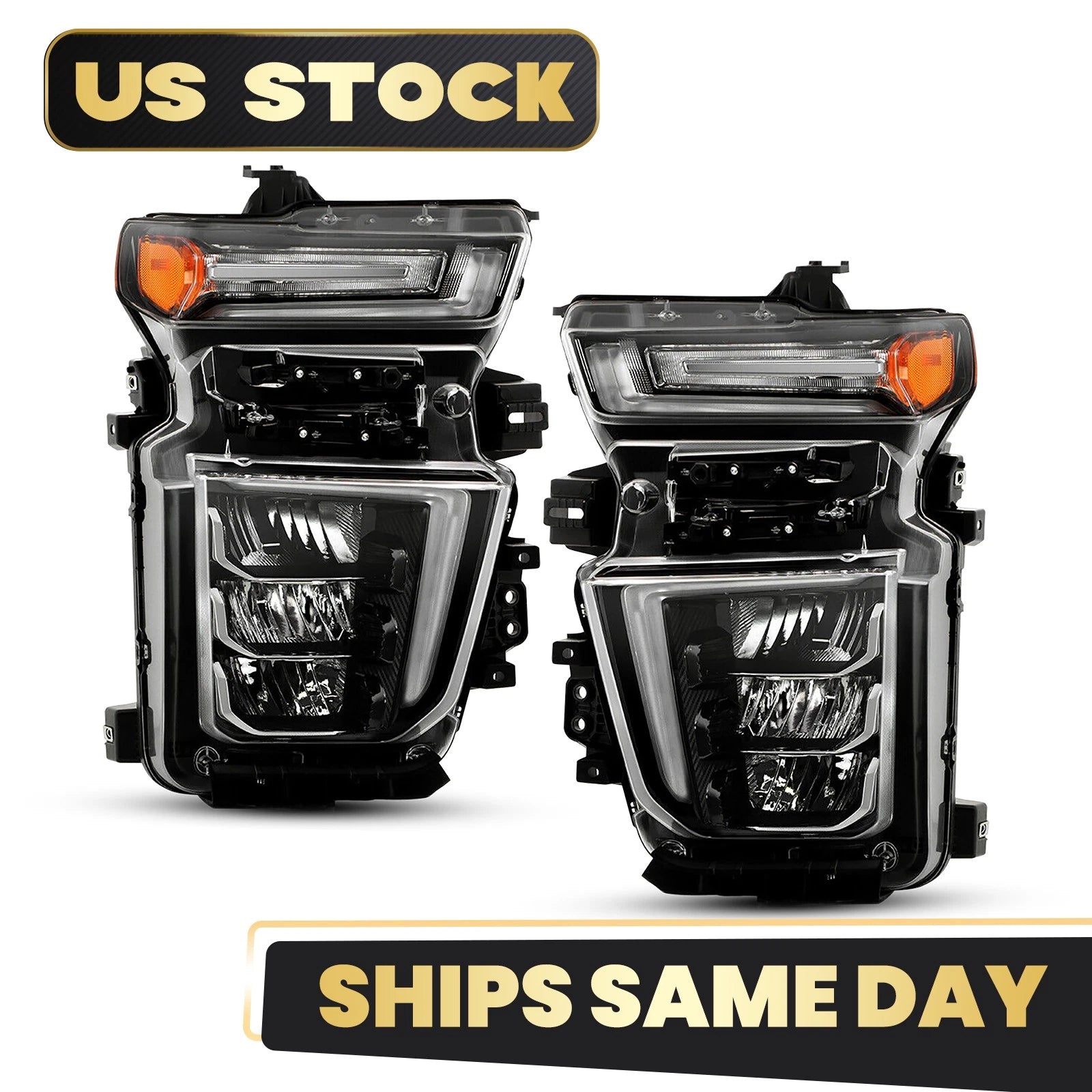 LED Headlights for Chevy Silverado 2500HD 3500HD (2020–2023) Left+Right