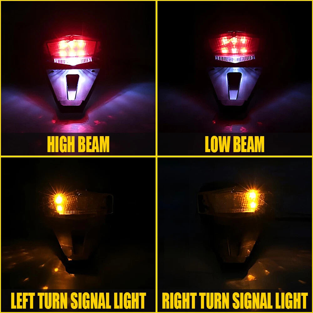 LED Rear Fender Brake Tail Light for Universal Dirt Bike