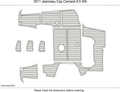EVA Foam Flooring Mat for Jeanneau Cap Camarat 8 (2011)