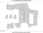 EVA Foam Flooring Mat for Jeanneau Cap Camarat 8 (2011)