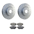 Front Rotors & Bosch QuietCast Ceramic Disc Brake Pads Kit for X156 GLA250 (2015–2020)