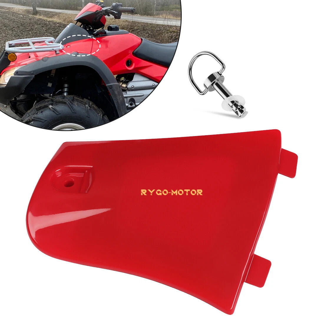 Utility Box Lid & Stud 61110-HN8-000ZB for Honda TRX650 680 Rincon (2003–2023)
