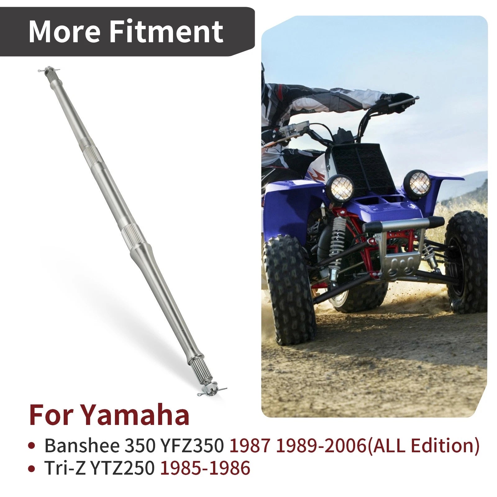Rear Wheel Axle Shaft Kit for Yamaha Banshee 350 (1987–2006) 38W-25381-10-00 38W-25381-02-00