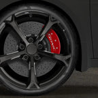 Front Red Caliper Covers for 2012-2020 Chevrolet Sonic by MGP