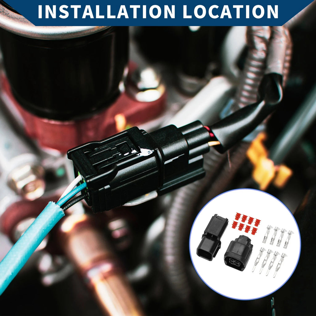 Set of 4 Pin LED Headlight Connector Plug for Honda 