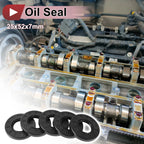 Set of 5 Rotary Shaft Oil Seals 25x52x7mm Nitrile Rubber 672668828403