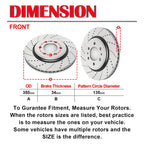 Front Rear Slotted Rotors & Brake Ceramic Pads Kit for Ford F-150 (2010-2011)