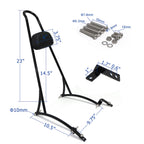 20" Black Passenger Backrest Sissy Bar for Harley Dyna FXD (2006–2017)