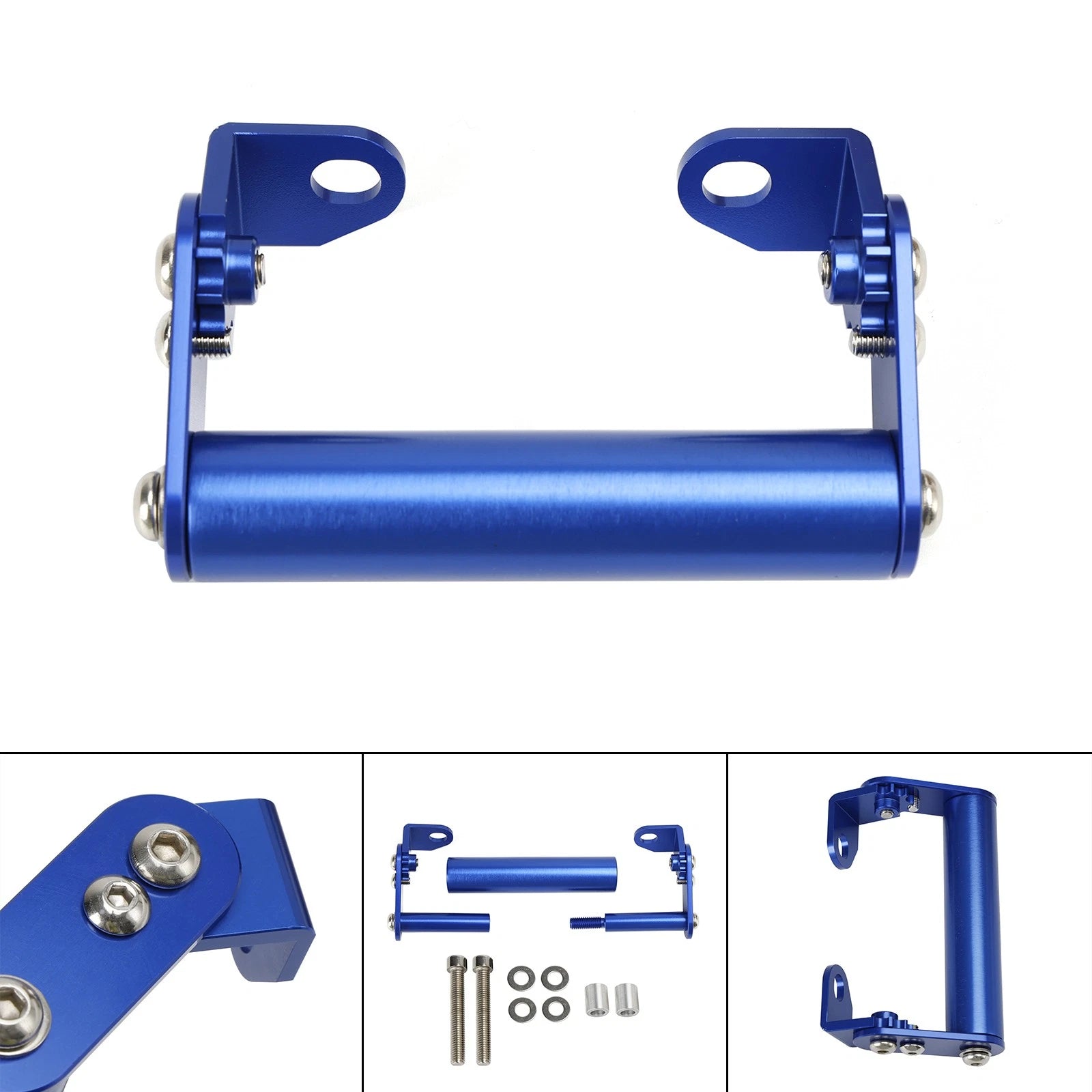 Navigation Bracket for Motorbike Motorcycle (22mm, Blue)
