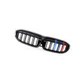 Dual Line Gloss Black Tri-Color Stripe Grille for BMW 3 Series (2019–2023)
