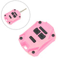 Pink ABS Car Key Fob Shell Case for Jeep Wrangler (2007-2017)