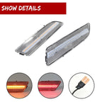 4X Clear Front & Rear Bumper Side Marker Lights for Chrysler Crossfire (2004–2008)