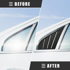 Rear Side Window Louvers Vent Cover for Hyundai Elantra (2017–2019) ABS Black