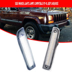 Clear White LED Front Side Corner Parking Marker Lights for Jeep Cherokee (1997–2001)
