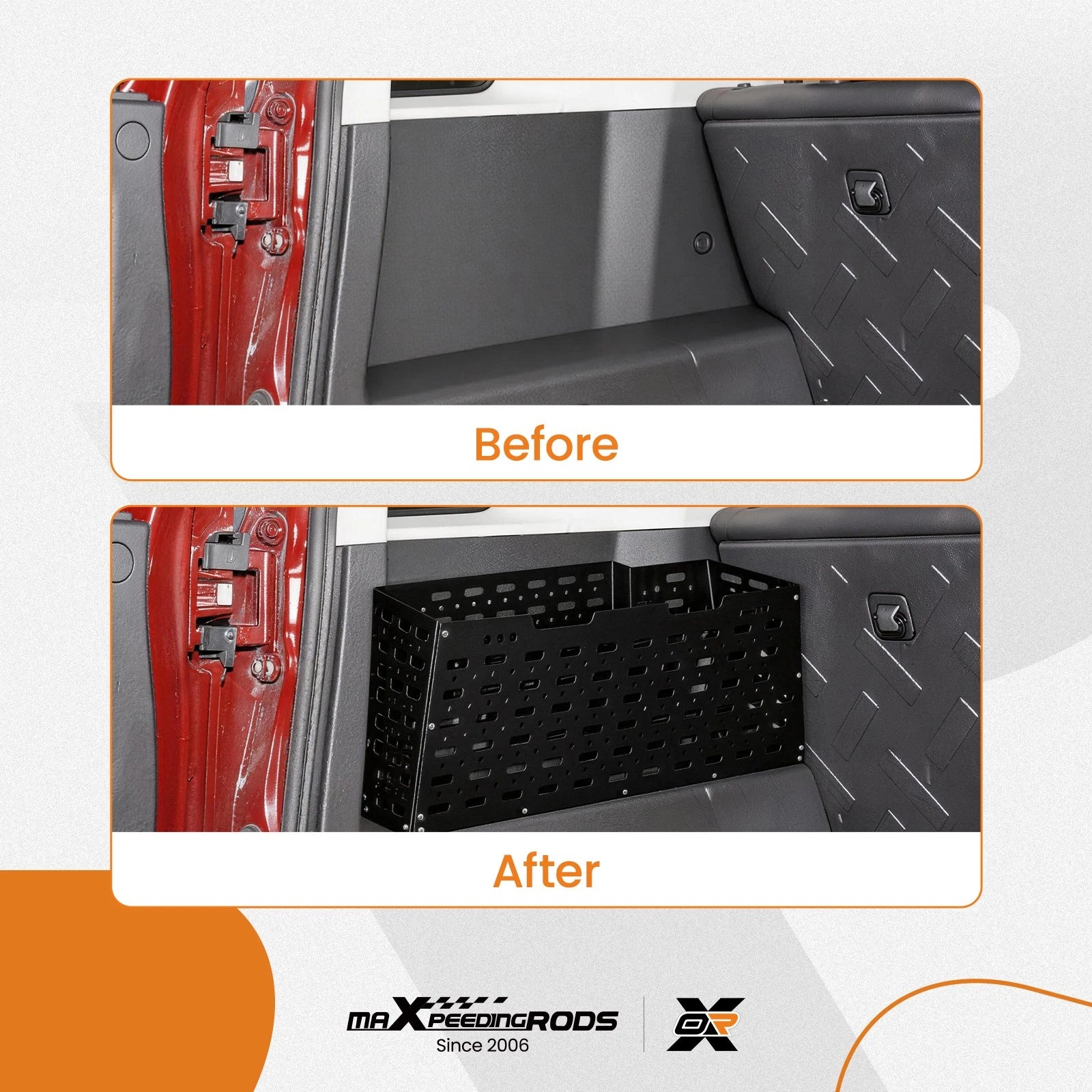 Rear Left Organizer Trunk Storage for Toyota FJ Cruiser (2007–2021) Aluminum