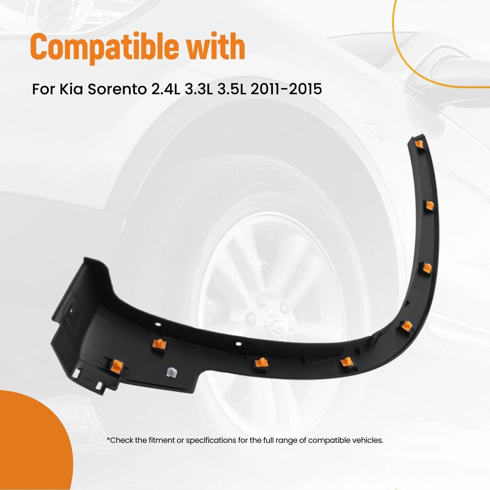 Fender Flare Molding for Kia Sorento Right Front (2011–2015)