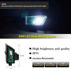 White LED Side Mirror Puddle Lights for Volkswagen Golf 2015–2023