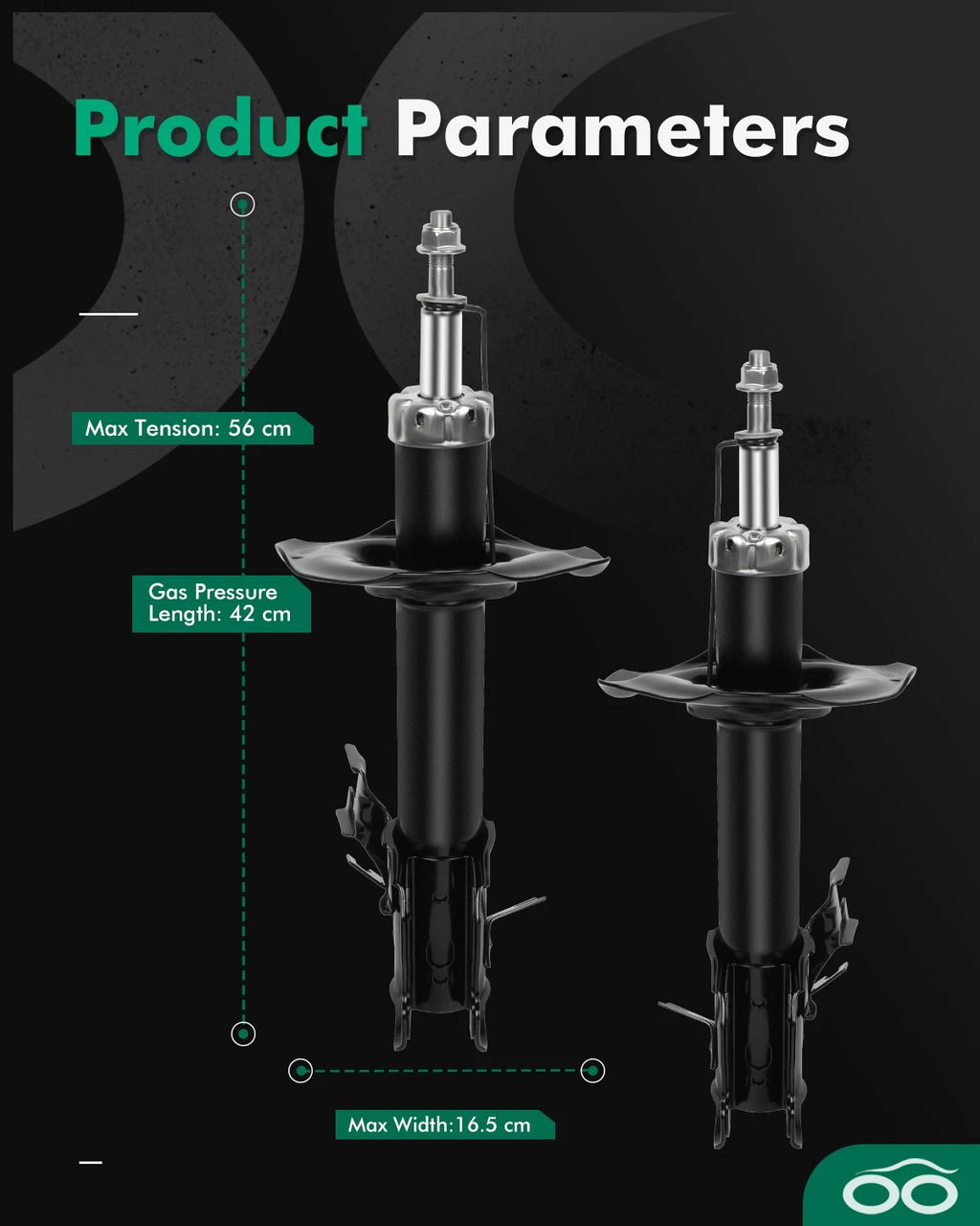 Set of 2 Front Shocks Struts for Nissan Sentra (2002–2006)