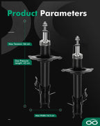 Set of 2 Front Shocks Struts for Nissan Sentra (2002–2006)