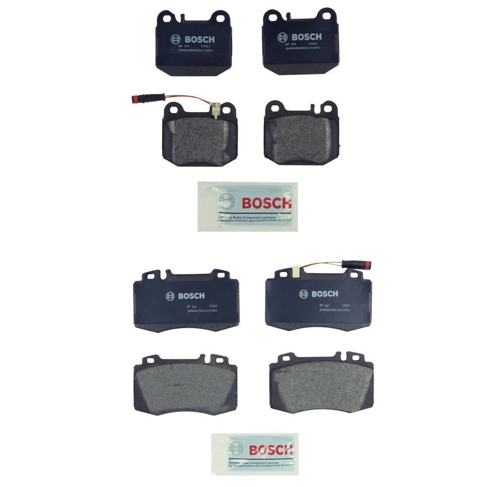 Set of 4 Brake Pads for Mercedes W163 ML430 ML500 (1998–2005) Bosch QuietCast