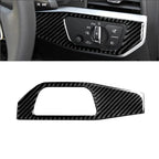 Carbon Fiber Headlight Switch Panel Cover Trim for Audi A4 B9 S4 RS4 A5 (2016-2023)