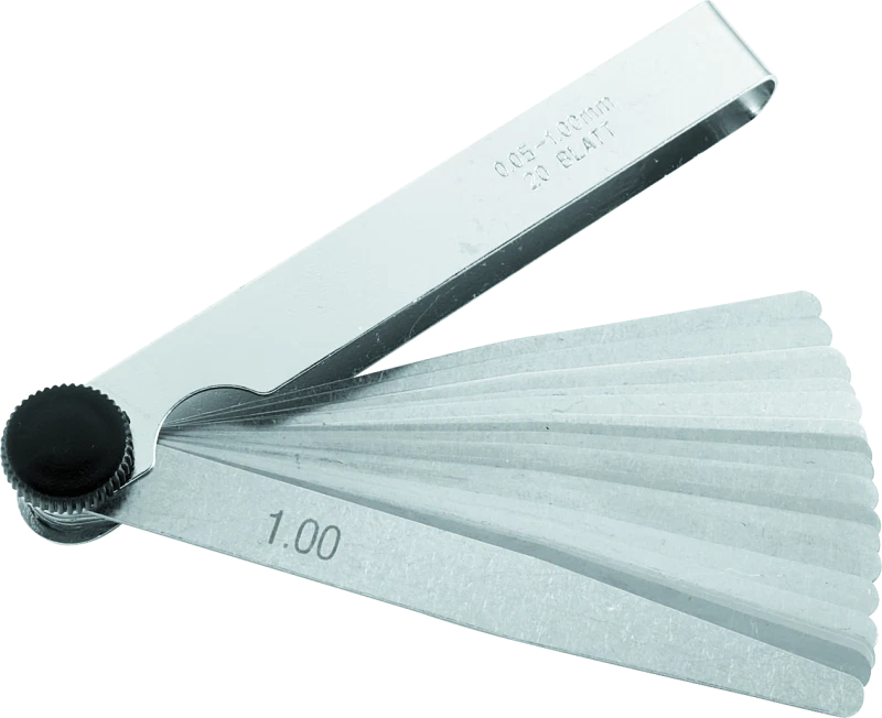 Set of 20 Blade Metric Feeler Gauge for Powersports (0.05-1.00mm)