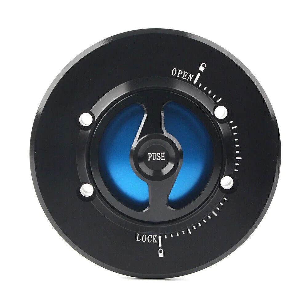 Aluminum Gas Fuel Tank Cap Cover for BMW R1200GS (2010-2012) Black/Blue