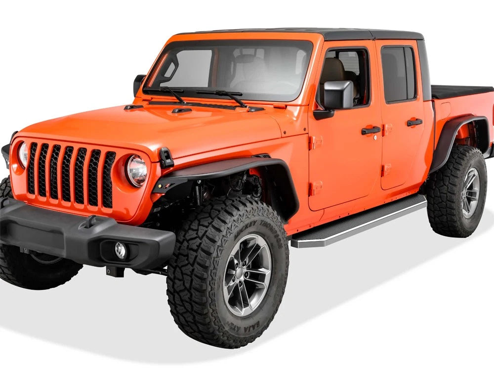 Set of 2 Polished 6" Side Step Bars for Jeep Gladiator (2020-2026)