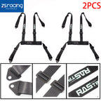 Set of 2 Black 4-Point Racing Harness Belts for ATV UTV Go-Kart