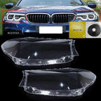Pair Clear Headlight Lens Cover for BMW G30 G31 G38 5 Series (2016–2020)