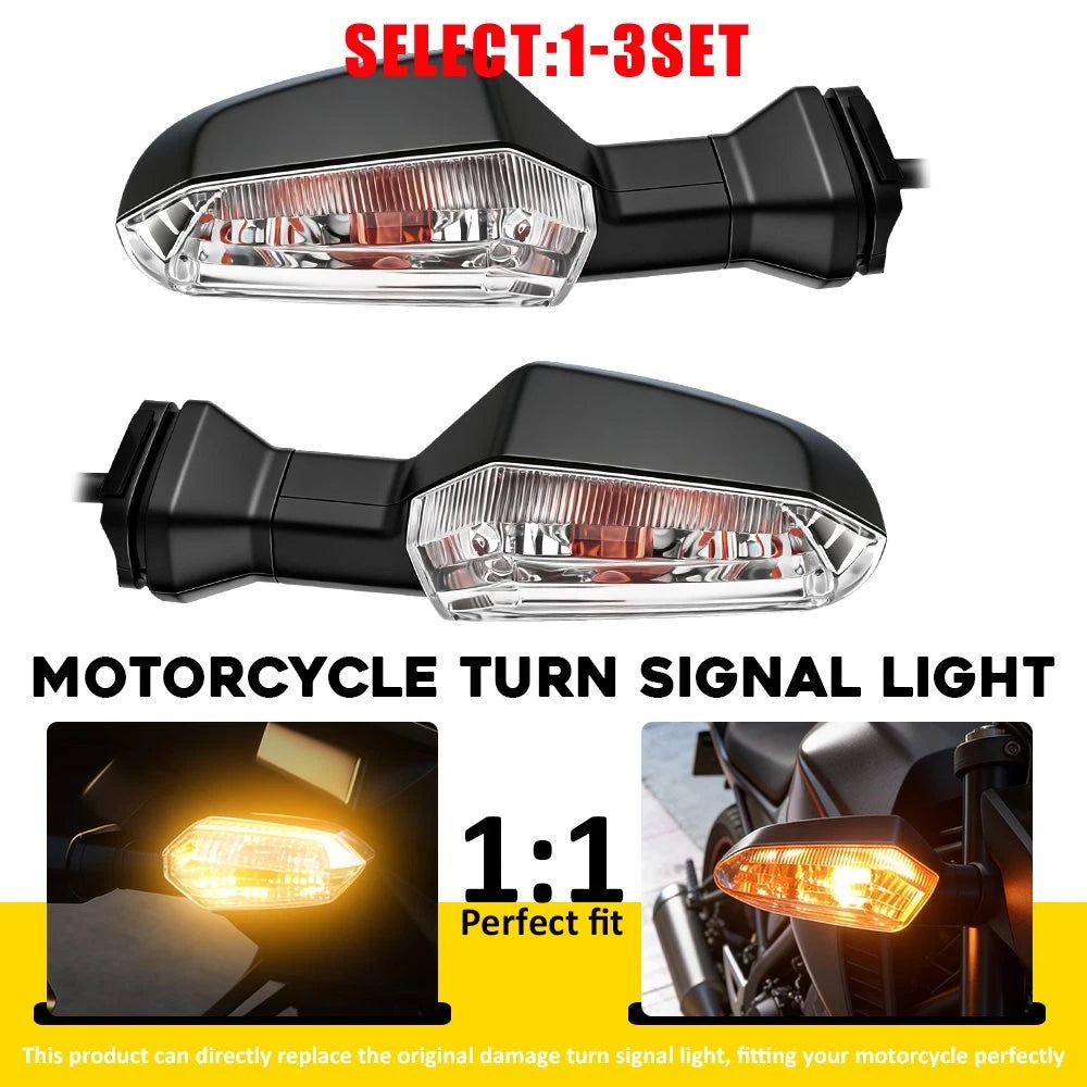 2X Clear Turn Signal Indicator Lights for Kawasaki Ninja 300 650 1000