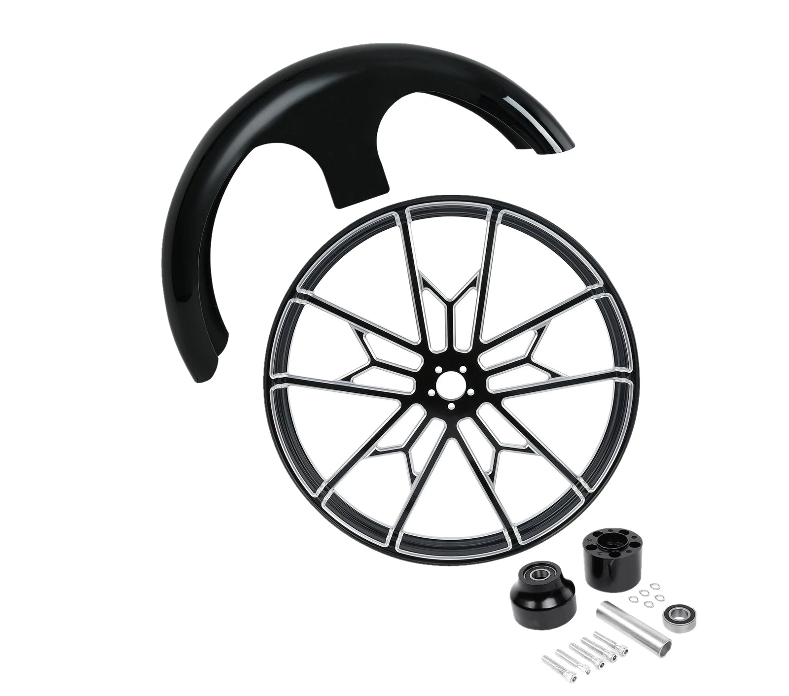 30" Front Wheel Rim Hub Single Disc & Fender for Harley Street Glide (2008–2025)