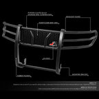 Front Bumper Grille Honeycomb Mesh Brush Guard for Toyota FJ Cruiser (2007–2014)
