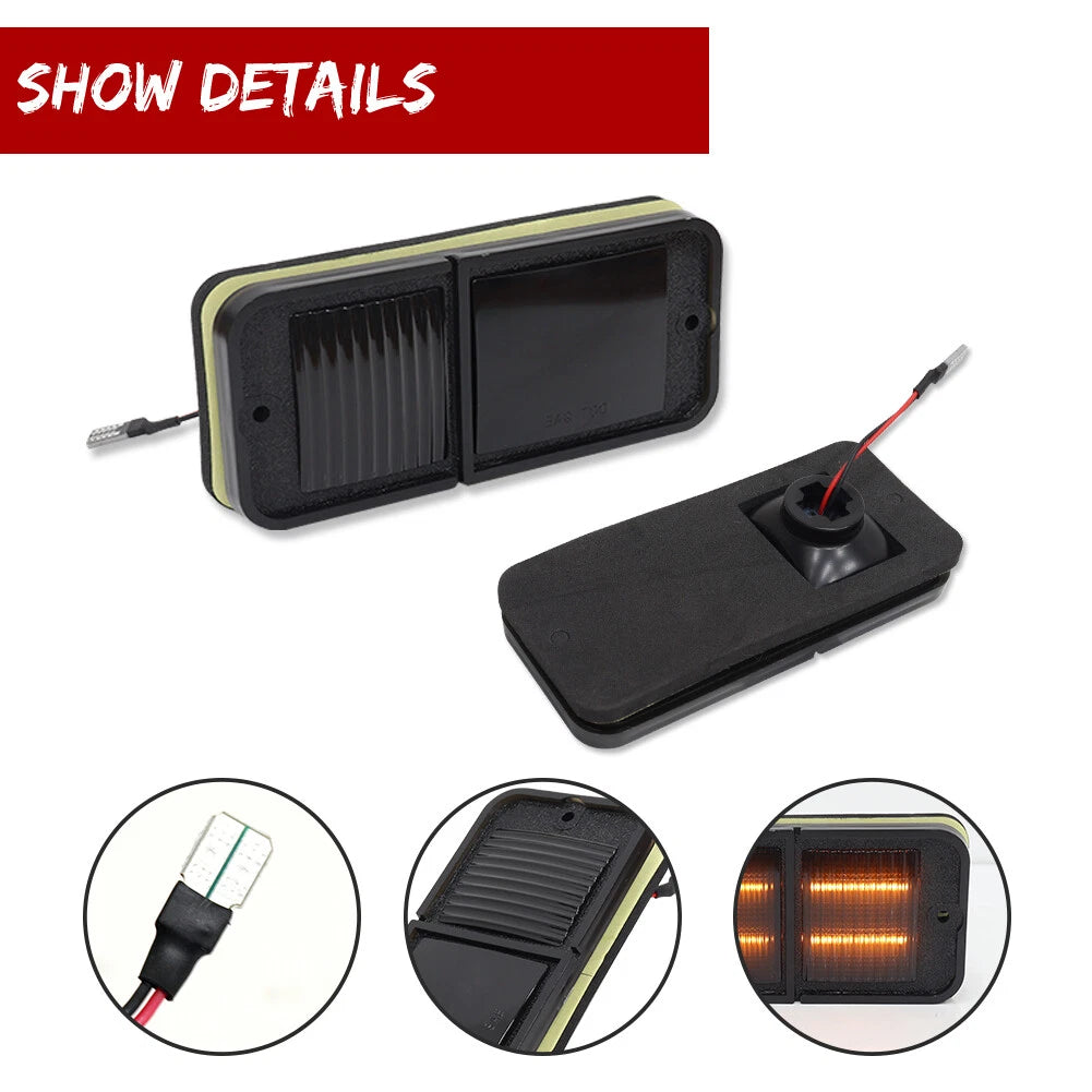 LED Front Side Marker Lights for Chevrolet GMC C/K Trucks Suburban (1968–1972)
