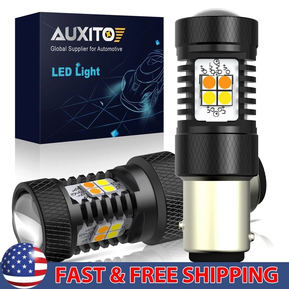 2X LED 1157 Turn Signal Switchback Bulbs for Make Model
