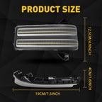 Clear LED Towing Mirror Light for GMC Sierra Silverado 2500HD 3500HD (2020–2023)
