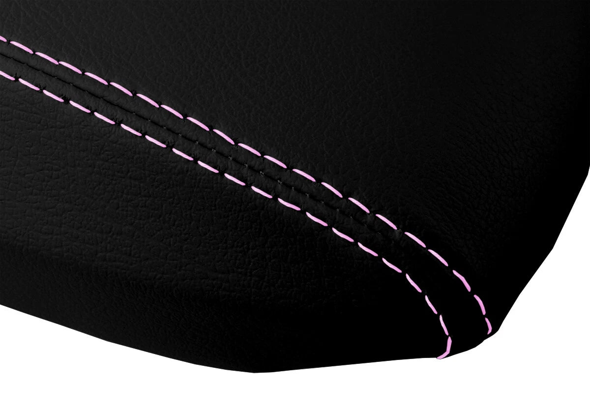 Leather Console Lid Armrest Cover for Toyota Corolla (2014–2019) Pink Stitch