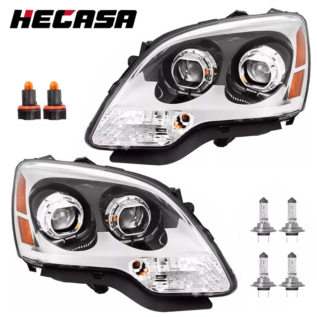 Projector Headlights for GMC Acadia (2007–2012) Left+Right Clear