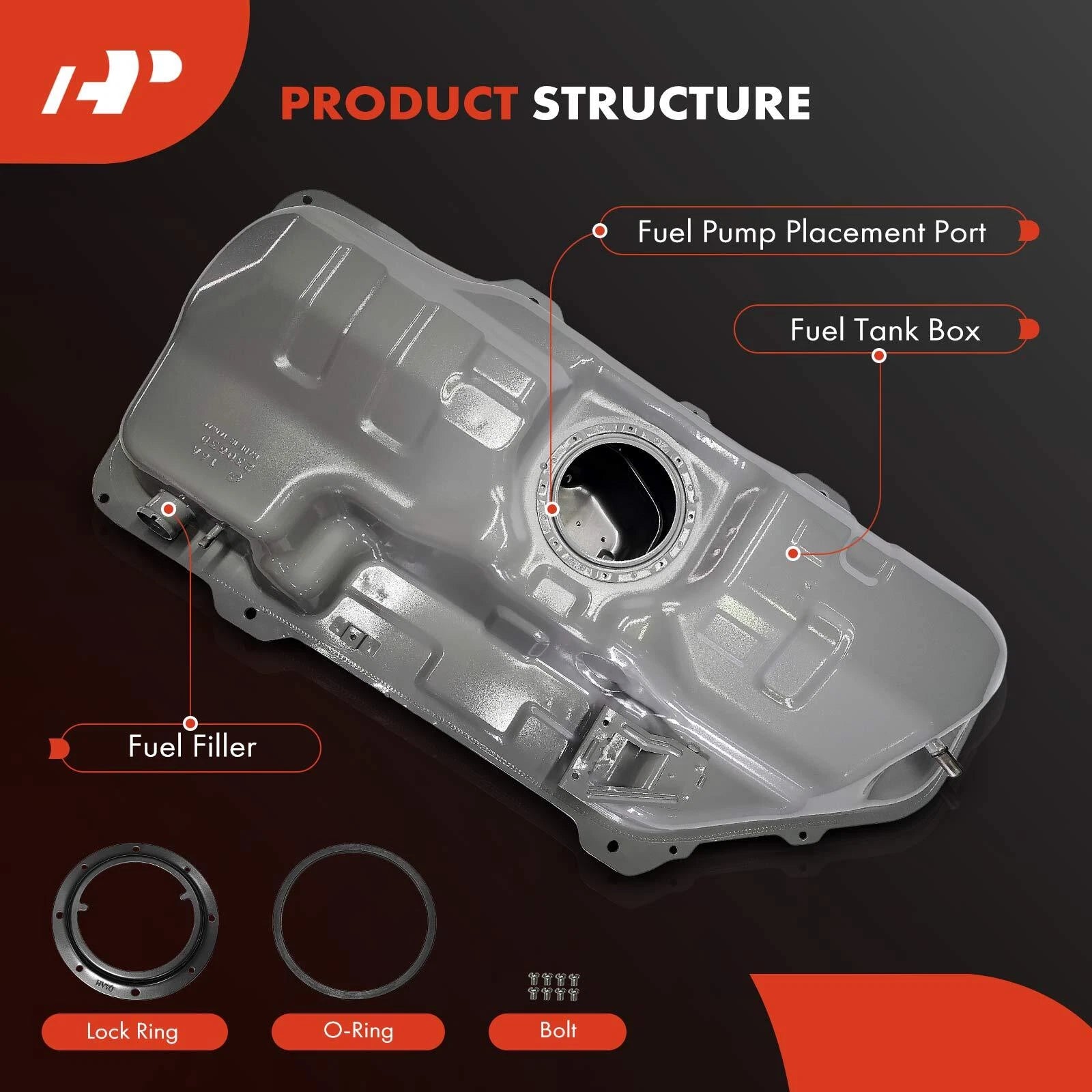 12 Gallon Fuel Tank for Hyundai Accent, Kia Rio (2006–2011)