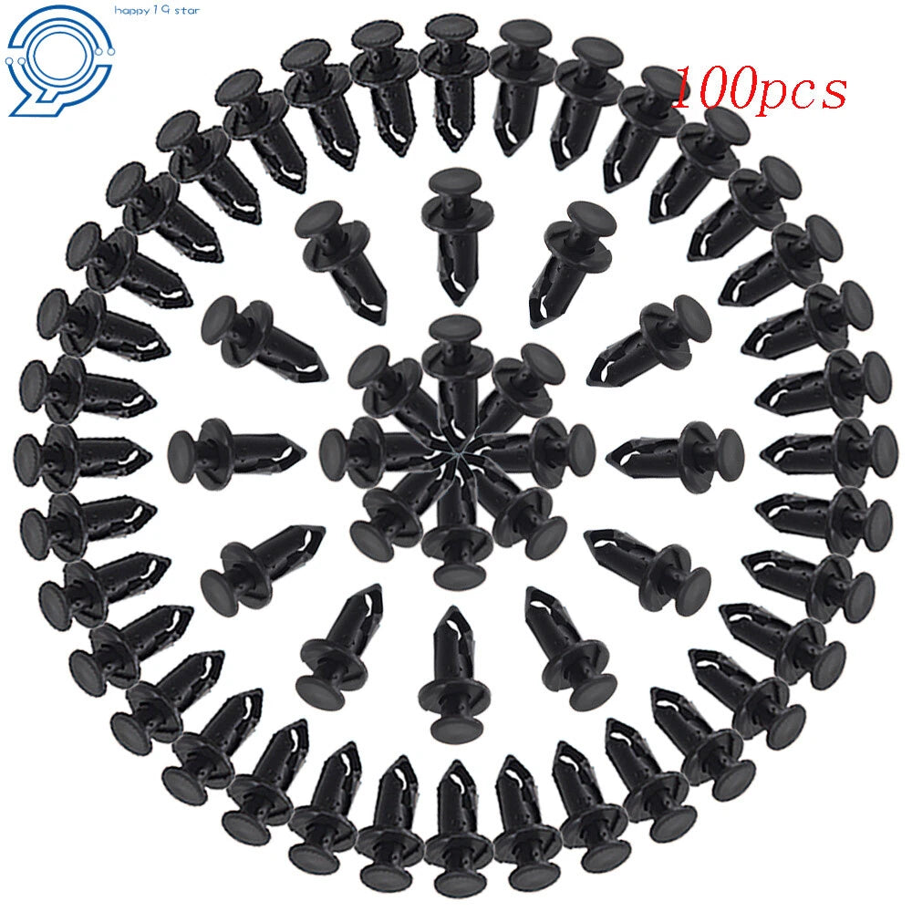 Set of 100 Push Pin Retainer Clips for Honda ATV