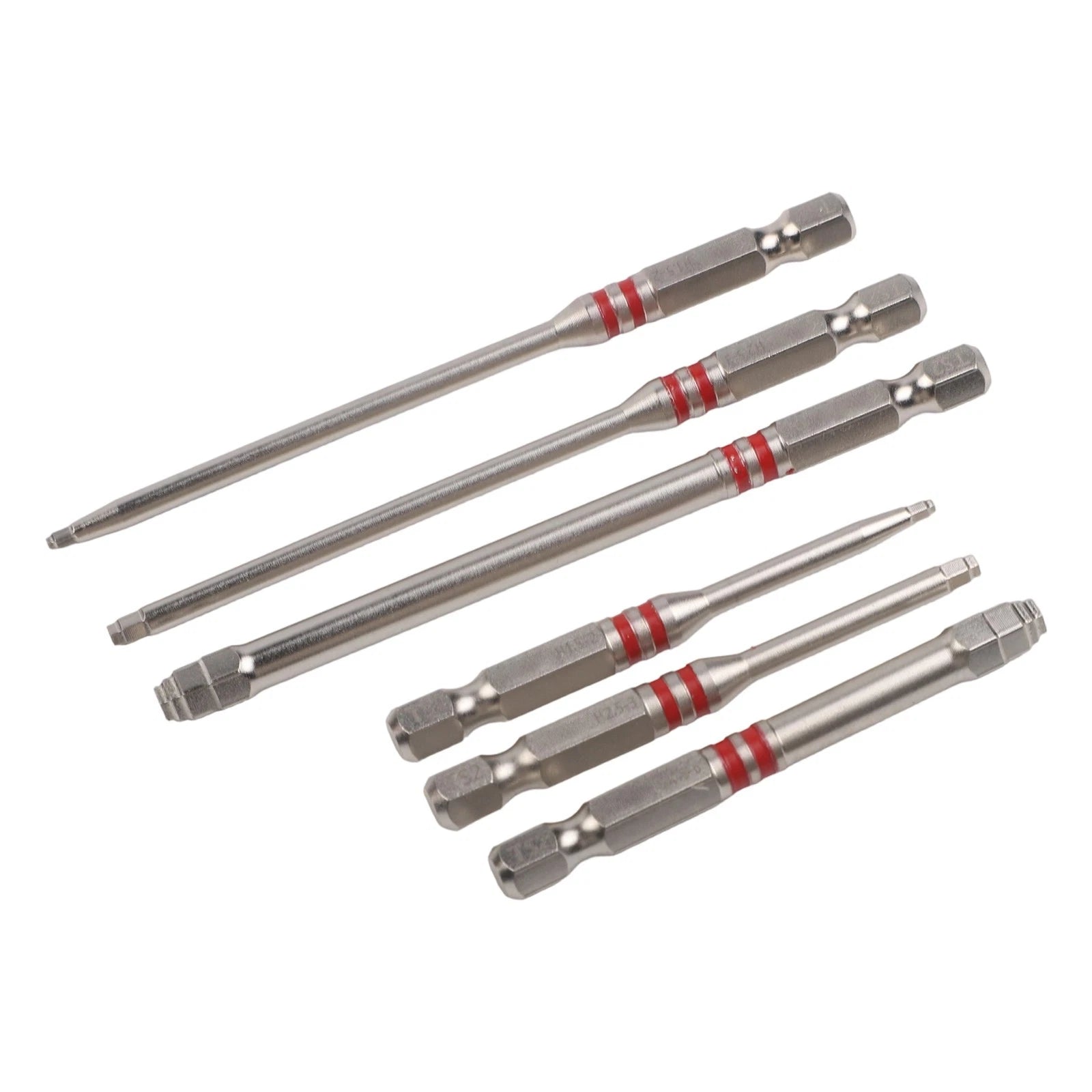 Set of 6 Hex Shank Electric Screwdriver Bits for Power Drills
